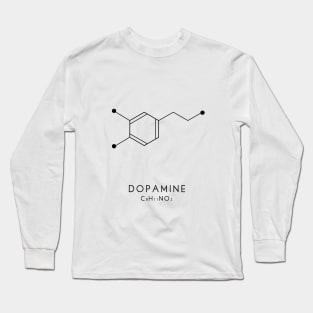 Dopamine Molecular Structure - White Long Sleeve T-Shirt